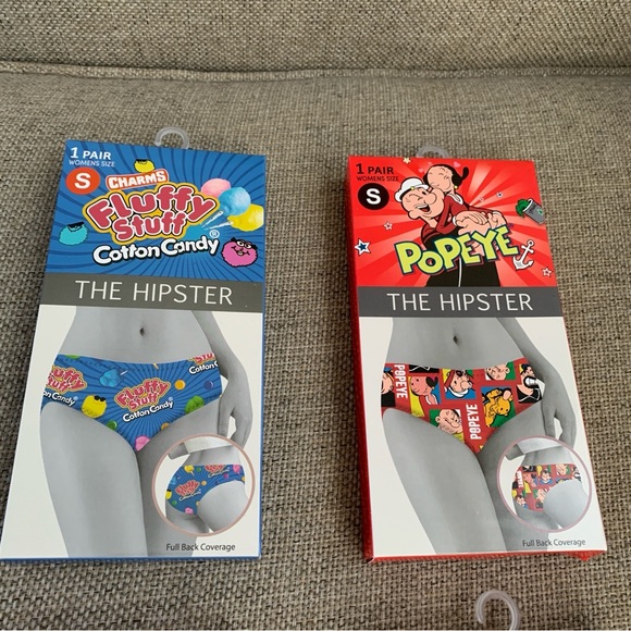 The Hipster Underwear Novelty Panties Womens Size Small Popeye Sugar Babies - Picture 2 of 6